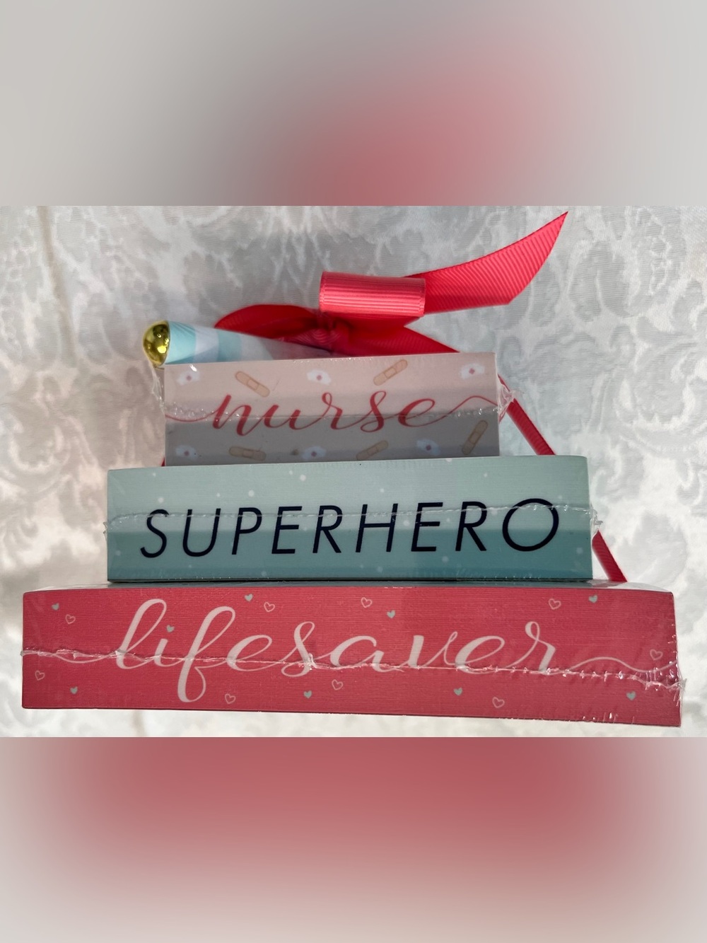 Lady Jayne Tower of Notes with Pen - Nurse, Superhero, Lifesaver - Picture 4 of 7
